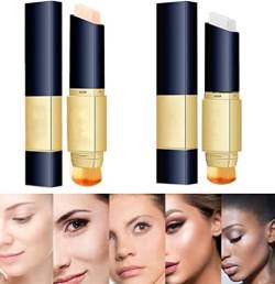 PICKX 2 in 1 Foundation Make-up&Concealer, doppelter Farbwechsel und feuchtigkeitsspendender Concealer, dauerhaftes Make-up, volle Abdeckung der flüssigen Foundation, glatte Passform (2PC) von PICKX