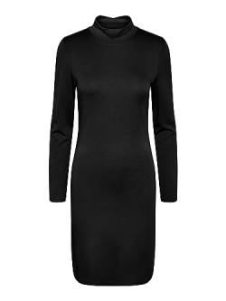 Bestseller A/S Damen Pcnaya T-Neck Dress Noos Kleid, Schwarz, XL EU von PIECES