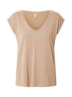 Damen EINFARBIGES T-Shirt Tannin, Größe:M, Farbe:236935 Tannin von PIECES