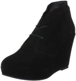 PIECES BELISA Suede Plateau Pump 17044423, Damen Fashion Halbstiefel & Stiefeletten, Schwarz (Black.), EU 36 von PIECES