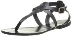 PIECES Damen Cathie New Leather Sandal Riemchensandalen, Schwarz (Black C-N10) von PIECES