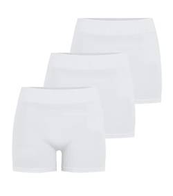 PIECES Damen PCLONDON Mini Shorts 3 Pack, 3 Pack with Bright White, M/L von PIECES