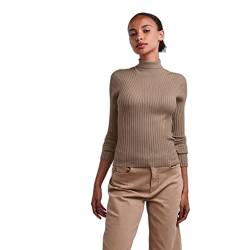 PIECES Damen Pccrista rul Hals strik ærmer Pullover, Fossil, S EU von PIECES