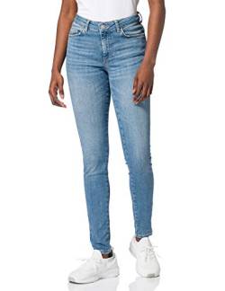 PIECES Damen Pcdelly Skn Mw Lb124-ba/Noos Bc Jeanshose, Light Blue Denim, S / 30L EU von PIECES