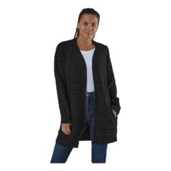 PIECES Damen Pcellen Ls Long Knit Cardigan Noos Bc, Schwarz, M von PIECES