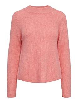 PIECES Damen Pcellen O-Neck Knit Noos Bc Pullover, Strawberry Pink, M EU von PIECES