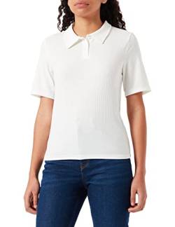 PIECES Damen Pckylie Ss Polo Tee Noos, Cloud Dancer, XS von PIECES