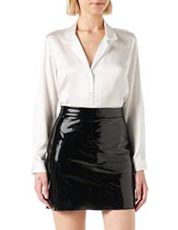 PIECES Damen Pcmy Hw Shiny Skirt Rock, Schwarz, XS EU von PIECES