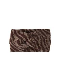 PIECES Damen Pcpyron Straight Headband Box Bc Stirnband, Fossil/Pattern:zebra, Einheitsgröße EU von PIECES