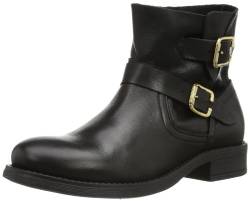 PIECES IZA Leather Spring Boot Black 17053985 Damen Bootschuhe, Schwarz (Black), EU 39 von PIECES