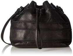 PIECES Pcvaleria Leather Tighten Bag 17069133 Damen Schultertaschen 24x24x14 cm (B x H x T), Schwarz (Black Black) von PIECES