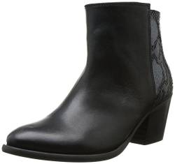 PIECES ULAI Leather Boot Black, Damen Kurzschaft Stiefel, Schwarz (Black), 36 EU (3 Damen UK) von PIECES
