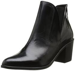 PIECES UMIKO Leather Boot POLIDO Black, Damen Kurzschaft Schlupfstiefel, Schwarz (Black), 36 EU (3 Damen UK) von PIECES