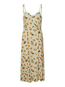 PIECES Women's PCNYA Slip Ankel Dress BF BC Kleid, Birch/AOP:Lemon, S von PIECES