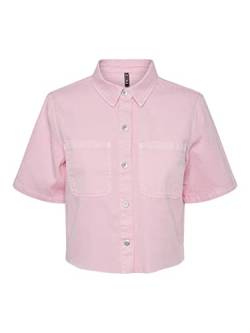 Pieces Damen Pcblume Shirt Bc Bluse, Prism Pink, M EU von PIECES