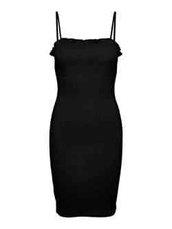 Pieces Women's PCLUNA Strap Dress SA BC Kleid, Black, M von PIECES