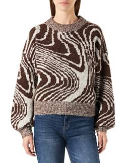 Pieces Women's PCMARA LS O-Neck Knit BC Pullover, Chicory Coffee, S von PIECES