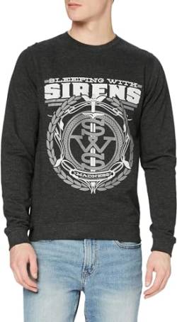 Men's Sleeping with Sirens Crest CSW Banded Collar Long Sleeve SweatT-Shirts Hemden-S Black(Large) von PIGRA