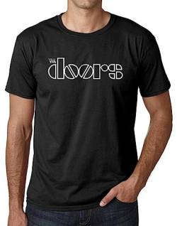 The Doors T T-Shirts Hemden Rock Band Music Legend Icon Jim Retro Vintage Tee Black(Large) von PIGRA