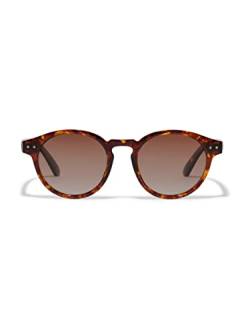 PILGRIM, KYRIE klassische runde Sonnenbrille Schildpatt braun, Polarisierte Damen Sonnenbrille mit UV400 Schutz von PILGRIM