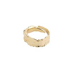 PILGRIM - Bathilda - Goldring damen - Vergoldeter Damen Ring - Schmuck damen gold - Ring damen - Größenverstellbarer Chunkie Ring für Damen - One Size von PILGRIM