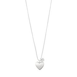 PILGRIM SOPHIA Halskette mit Herz- und Kristallanhänger, versilbert von PILGRIM