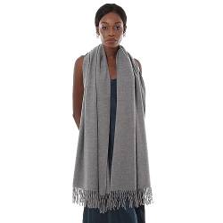 PIOYMEYA Schal Grau Stola Festlich Fur Abendkleid Pashmina Schals Tücher für Damen Winter von PIOYMEYA