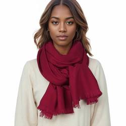 Schal Weinrot Stola Festlich für Abendkleid Winter Schals Tücher Damen Pashmina von PIOYMEYA