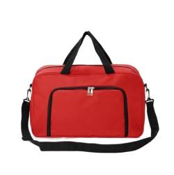 Leichte Reisetasche 18-Zoll-Reisetasche, Oxford-Stoff, Wochenende, Übernachtung, Sporttasche Für Herren, Handgepäck Sporttasche Gym (Color : Rood, Size : 46 * 20 * 27cm) von PIPONS