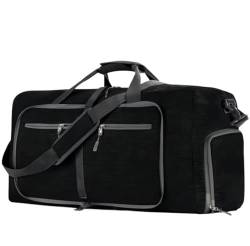 Leichte Reisetasche 24-Zoll-Kleidersack Mit Schuhfach, 2-in-1-Hängekoffer, Anzug, Wochenendtaschen Sporttasche Gym (Color : Black, Size : 63 * 29 * 35cm) von PIPONS
