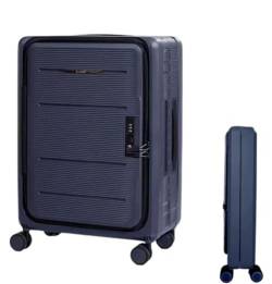 PIPONS Trolley Rollkoffer Faltbare Koffer, Verstellbarer Trolley, Handgepäck, Vorne Offener Koffer Reisekoffer Gepäck (Color : H, Size : 20 in) von PIPONS