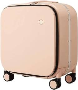 PIPONS Trolley Rollkoffer Gepäck-Boarding-Koffer Für Geschäftsreisen, Tragbare Gepäck-Koffer Mit Verstellbarem Hebel Reisekoffer Gepäck (Color : Roze, Size : 18inch) von PIPONS