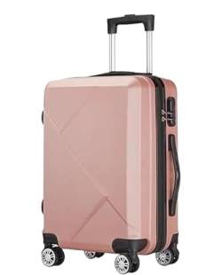 PIPONS Trolley Rollkoffer Gepäck-Hartschalenkoffer Mit Spinner-Rädern Leichter Hartschalen-Koffer Mit Rollen Reisekoffer Gepäck (Color : Rosa, Size : 20in) von PIPONS