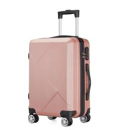 PIPONS Trolley Rollkoffer Hartschalen-Gepäckkoffer Mit Spinner-Rädern, Leichte Hartschale Mit Spinner-Rädern Reisekoffer Gepäck (Color : Roze, Size : 20in) von PIPONS