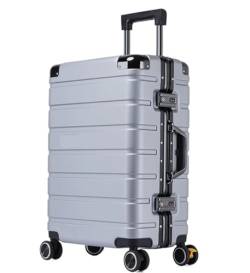 PIPONS Trolley Rollkoffer Hartschalenkoffer, Karierter Gepäckkoffer Mit Spinnerrädern Für Damen Und Herren Reisekoffer Gepäck (Color : B, Size : 22") von PIPONS