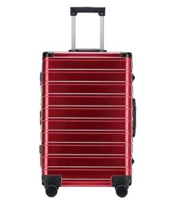 PIPONS Trolley Rollkoffer Klassischer Koffer Mit Aluminiumrahmen, TSA-Schloss, Ohne Reißverschluss Und Leisen Rollen Reisekoffer Gepäck (Color : B, Size : 24") von PIPONS