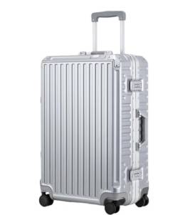 PIPONS Trolley Rollkoffer Koffer Hartschalengepäck Mit Aluminiumrahmen, Koffer Ohne Reißverschluss Mit Spinnerrädern Reisekoffer Gepäck (Color : F, Size : 24in) von PIPONS