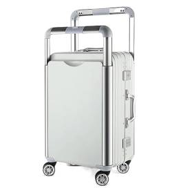 PIPONS Trolley Rollkoffer Koffer Mit Rädern, Hartschalen-Aluminiumrahmen, Für Liebhaber Von Gepäck, Stauraum Mit Großer Kapazität Reisekoffer Gepäck (Color : Bianco, Size : 24inch) von PIPONS