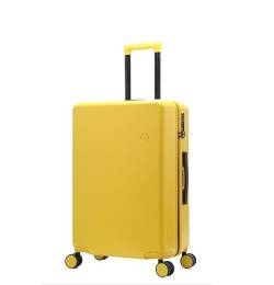 PIPONS Trolley Rollkoffer Koffer Mit Rollen, Absturzsicheres, Verschleißfestes Gepäck, 20/24-Zoll-Koffer, Leicht Reisekoffer Gepäck (Color : Yellow, Size : 24in) von PIPONS