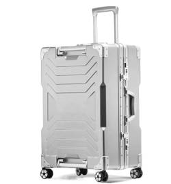 PIPONS Trolley Rollkoffer Leichter Aluminium-Kabinengepäckkoffer Mute Universal Wheel Boarding Case Gepäck Reisekoffer Gepäck (Color : A, Size : 24 inch) von PIPONS