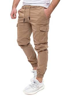 PITTMAN Darius - Herren Cargohosen - Männer Cargo Hosen - Cargo Arbeitshosen, Beige (Sepia Tint 171314), W28/L32 von PITTMAN