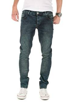 PITTMAN Jeans Herren Slim Fit Jeanshose Stretch Designer Hose, Blau (Midnight Navy 194110), W30/L32 von PITTMAN