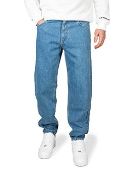 PITTMAN Titan - Reine Bauwoll Jeans Herrenhosen - Denim Herren Hose - Loose Fit Jeanshosen, Blau (Coronet Blue 183922), W30/L34 von PITTMAN
