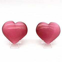 PIUHRKLEVD 1 Packung mit wunderschönen rosafarbenen Opal-Kristallsteinen in Herzform, Ornament, Raumdekoration, von PIUHRKLEVD