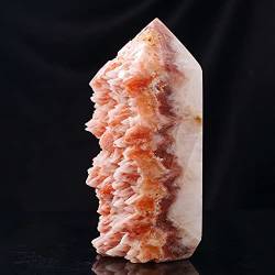 PIUHRKLEVD 1 STÜCK Natürlicher Marokkanischer Achat Roter Kristall Zahncluster Kristallsäule Stein Kristallturm Quarz Punkt Zauberstab Dekoration (Color : Red Crystal Tooth, Size : 400-600g) von PIUHRKLEVD