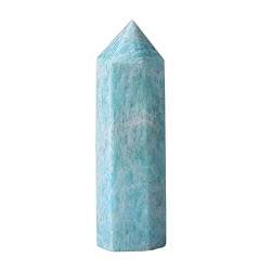 PIUHRKLEVD 1 STÜCK Natursteine ​​Kristallspitze 36 Farben Turm Amethyst Rosenquarz Stein Erz Obelisk Home Ornamente (Color : Amazon Stone, Size : 60-70mm) von PIUHRKLEVD