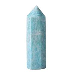 PIUHRKLEVD 1 STÜCK Natursteine ​​Kristallspitze 36 Farben Turm Amethyst Rosenquarz Stein Erz Obelisk Home Ornamente (Color : Amazon Stone, Size : 70-80mm) von PIUHRKLEVD