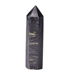 PIUHRKLEVD 1 STÜCK Natursteine ​​Kristallspitze 36 Farben Turm Amethyst Rosenquarz Stein Erz Obelisk Home Ornamente (Color : Astrophyllite, Size : 60-70mm) von PIUHRKLEVD