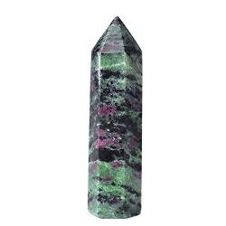 PIUHRKLEVD 1 STÜCK Natursteine ​​Kristallspitze 36 Farben Turm Amethyst Rosenquarz Stein Erz Obelisk Home Ornamente (Color : Epidote, Size : 60-70mm) von PIUHRKLEVD