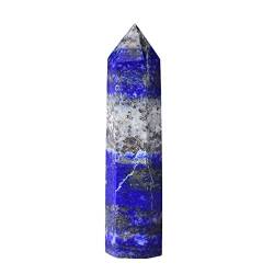 PIUHRKLEVD 1 STÜCK Natursteine ​​Kristallspitze 36 Farben Turm Amethyst Rosenquarz Stein Erz Obelisk Home Ornamente (Color : Lapis Lazuli, Size : 70-80mm) von PIUHRKLEVD